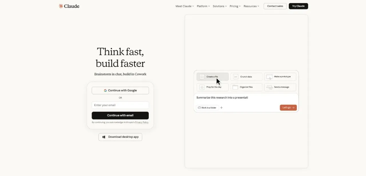 Claude AI chatbot interface screenshot