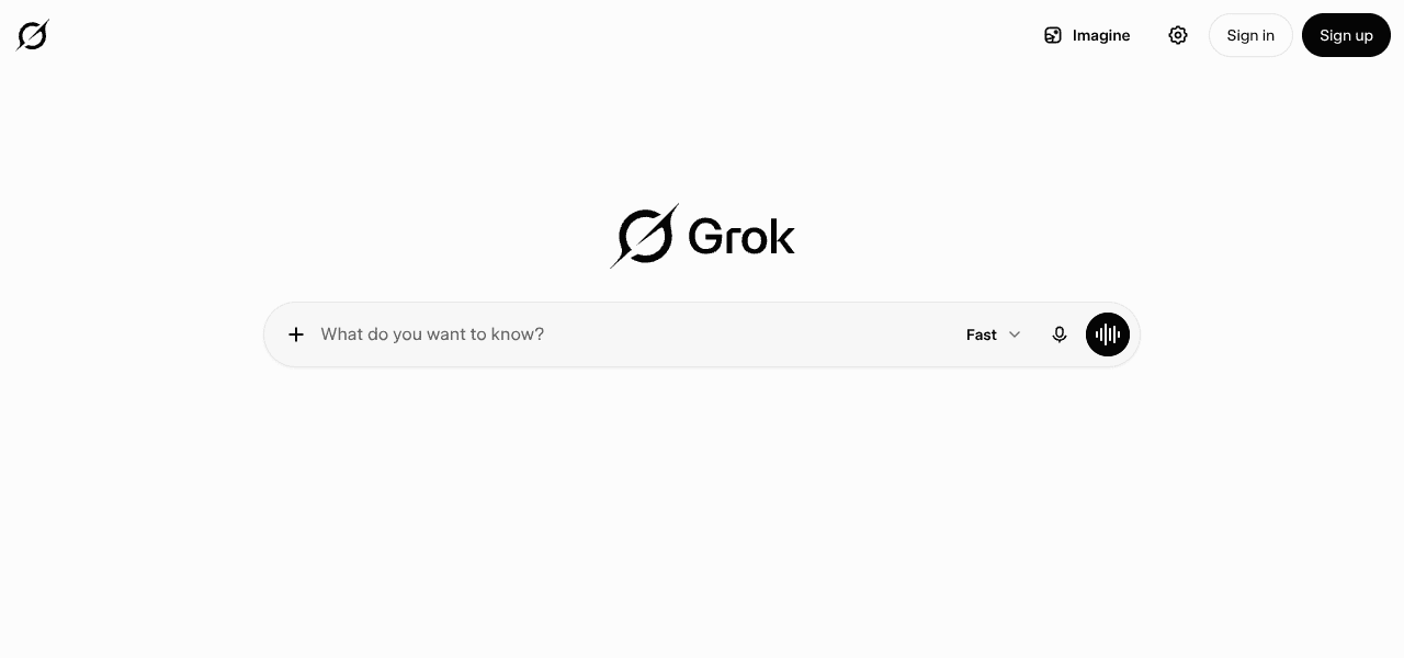 Grok AI chatbot interface screenshot